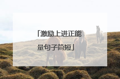 激励上进正能量句子简短