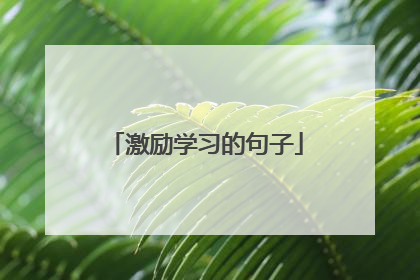 激励学习的句子