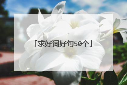 求好词好句50个