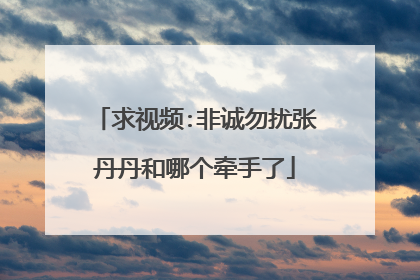 求视频:非诚勿扰张丹丹和哪个牵手了