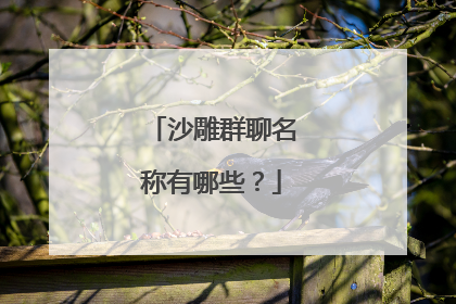 沙雕群聊名称有哪些?