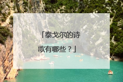 泰戈尔的诗歌有哪些？