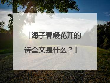 海子春暖花开的诗全文是什么?