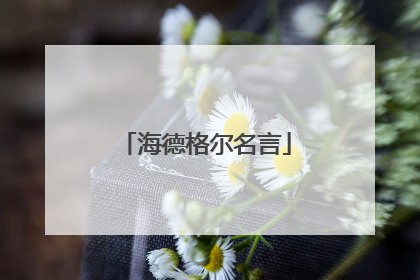 海德格尔名言
