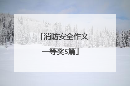 消防安全作文一等奖5篇