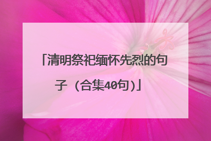 清明祭祀缅怀先烈的句子 (合集40句)