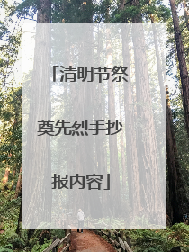 清明节祭奠先烈手抄报内容