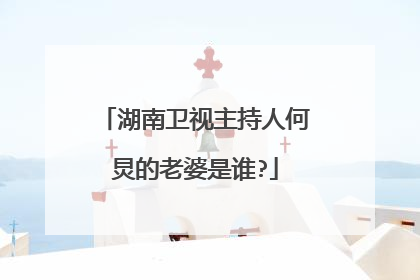 湖南卫视主持人何炅的老婆是谁?