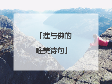 莲与佛的唯美诗句