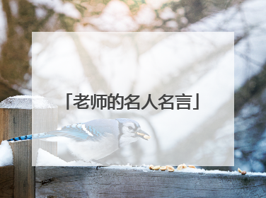 老师的名人名言