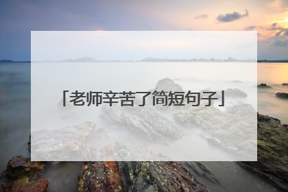 老师辛苦了简短句子