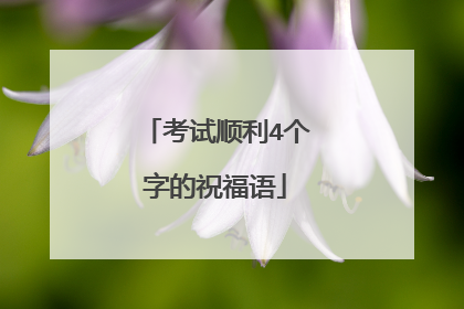 考试顺利4个字的祝福语