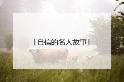 自信的名人故事