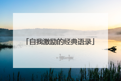 自我激励的经典语录
