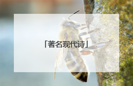 著名现代诗