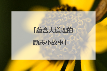 蕴含大道理的励志小故事