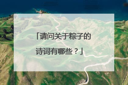 请问关于粽子的诗词有哪些?