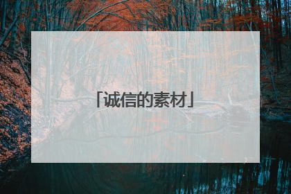 诚信的素材