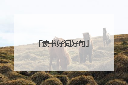 读书好词好句