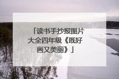 读书手抄报图片大全四年级《既好画又美丽》
