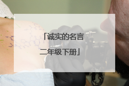 诚实的名言二年级下册