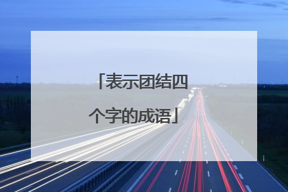 表示团结四个字的成语