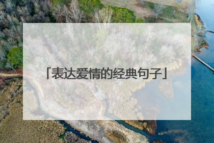 表达爱情的经典句子