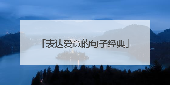 表达爱意的句子经典