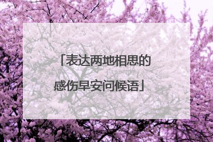 表达两地相思的感伤早安问候语