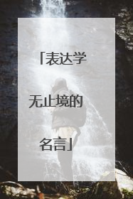 表达学无止境的名言