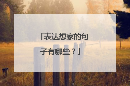 表达想家的句子有哪些？