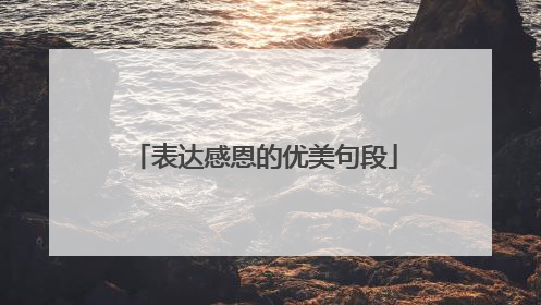 表达感恩的优美句段