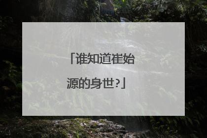 谁知道崔始源的身世?