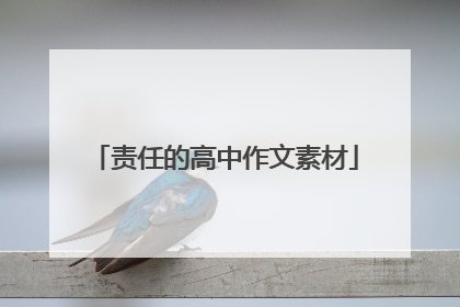 责任的高中作文素材