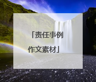 责任事例作文素材