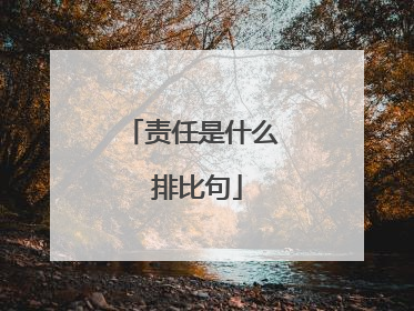 责任是什么 排比句