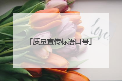 质量宣传标语口号