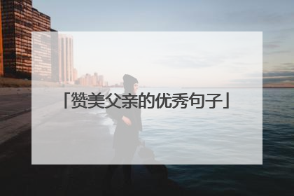 赞美父亲的优秀句子