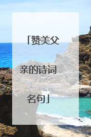 赞美父亲的诗词名句