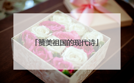 赞美祖国的现代诗