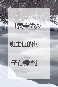 赞美优秀班主任的句子有哪些