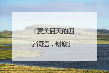 赞美夏天的四字词语,谢谢