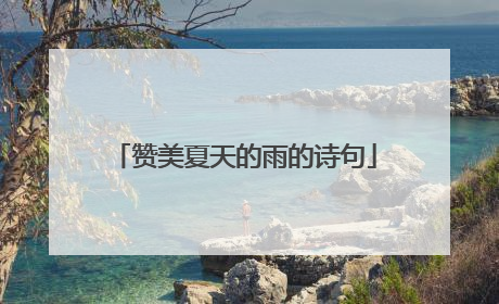 赞美夏天的雨的诗句