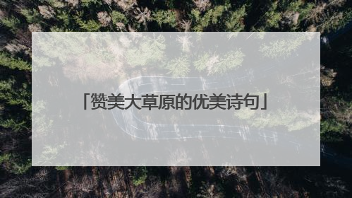 赞美大草原的优美诗句
