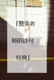 赞美老师的诗句经典