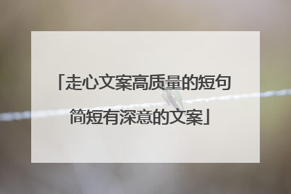 走心文案高质量的短句 简短有深意的文案