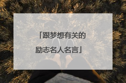 跟梦想有关的励志名人名言
