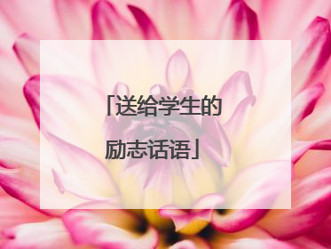 送给学生的励志话语