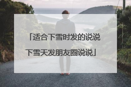 适合下雪时发的说说下雪天发朋友圈说说