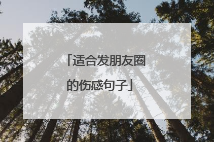 适合发朋友圈的伤感句子